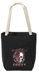 Show details for HALFEDASS Ladies - Beautiful Crazy - Hoodie Tote bag Picture of HALFEDASS Ladies - Beautiful Crazy - Hoodie Tote bag