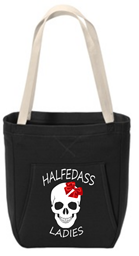 Show details for HALFEDASS Ladies - Hoodie Tote bag Picture of HALFEDASS Ladies - Hoodie Tote bag
