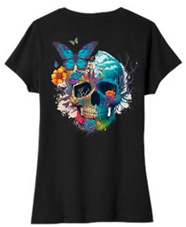 Show details for HALFEDASS Ladies - Skull - Ladies V-Neck Picture of HALFEDASS Ladies - Skull - Ladies V-Neck
