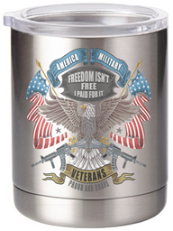 Show details for Freedom Isn't Free 10oz Stainless Steel Tumbler Picture of Freedom Isn't Free 10oz Stainless Steel Tumbler