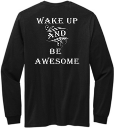Show details for Kaktus Wake up & Be Awesome Men's Long Sleeve T-Shirt Picture of Kaktus Wake up & Be Awesome Men's Long Sleeve T-Shirt