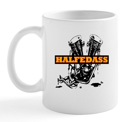 Show details for HALFEDASS - Logo - Coffee Cup Picture of HALFEDASS - Logo - Coffee Cup