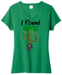 Show details for Kactus - I Found Kaktus - Ladies V-Neck Picture of Kactus - I Found Kaktus - Ladies V-Neck