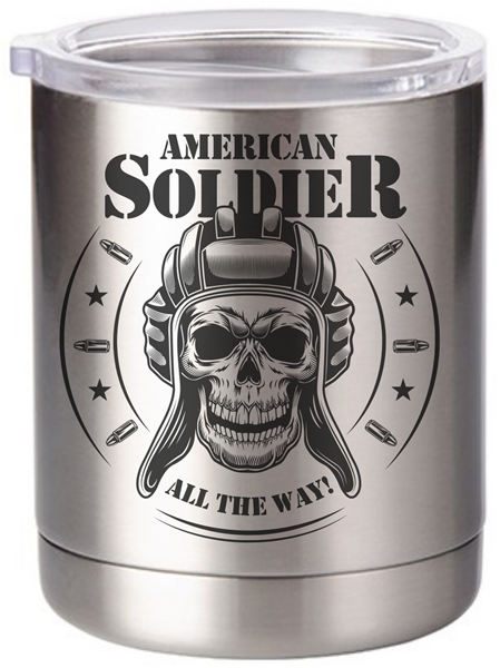Picture of American Soldier 10oz Stainless Steel Tumbler