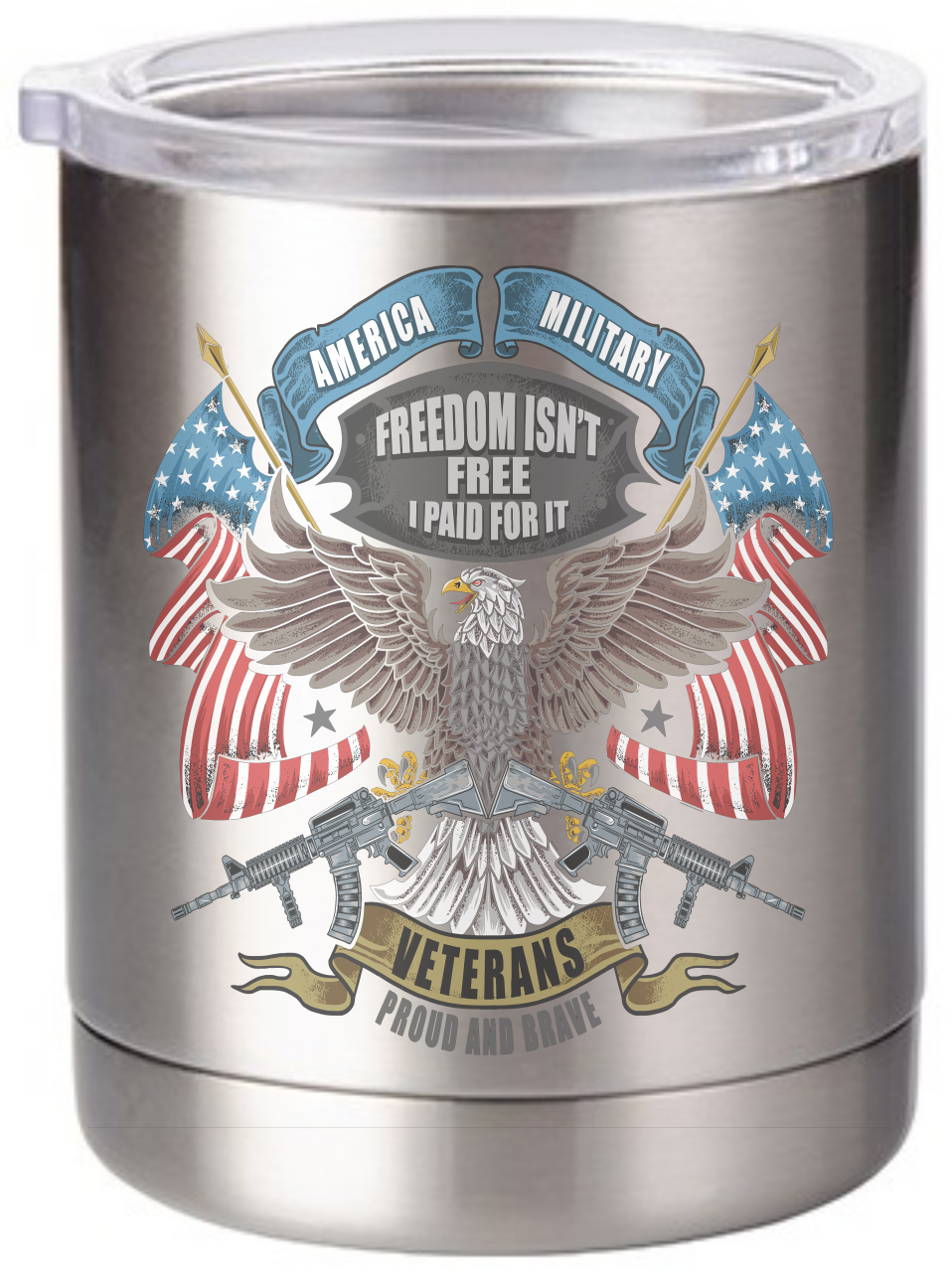 Picture of Freedom Isn't Free 10oz Stainless Steel Tumbler