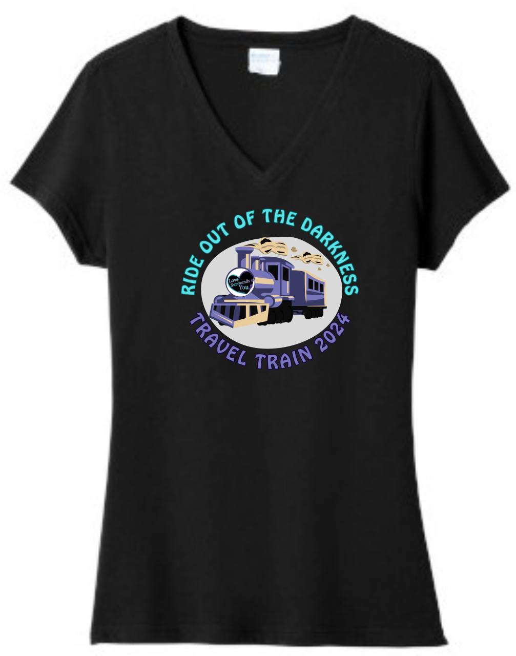 Picture of RIDE Out of the Darkness Ladies V-Neck