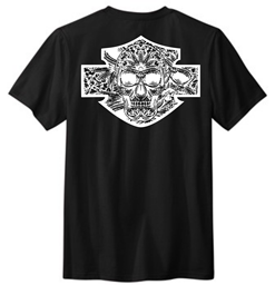 Picture of HALFEDASS Ladies - Lace Skull - Men's T-Shirt