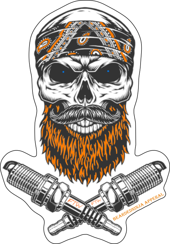 Picture of Bearded Ninja - Sparky Sticker