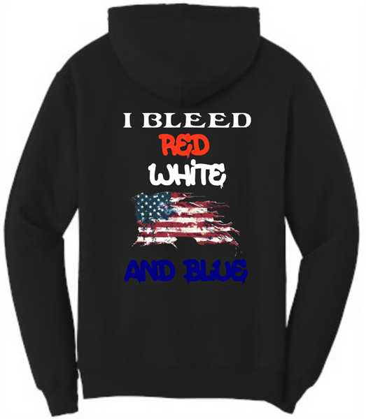 Picture of Mickey Knuckles - I Bleed Red, White And Blue Hoodie